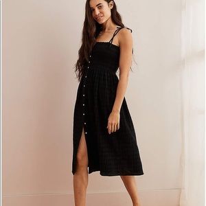 Aerie Smocked Tie Shoulder Midi Summer Dress